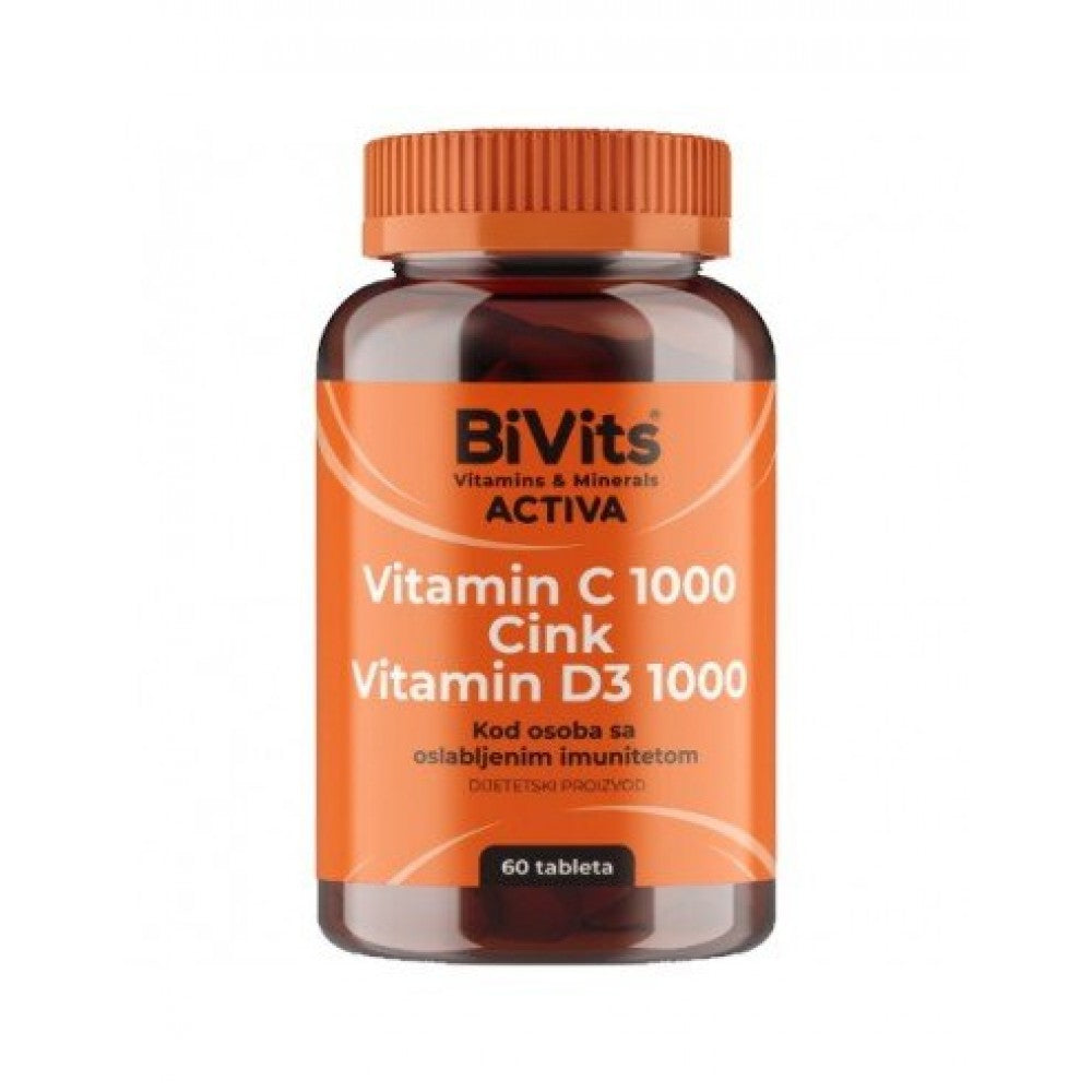 BIVITS VITAMIN C + CINK + VITAMIN D3 TBL A 60
