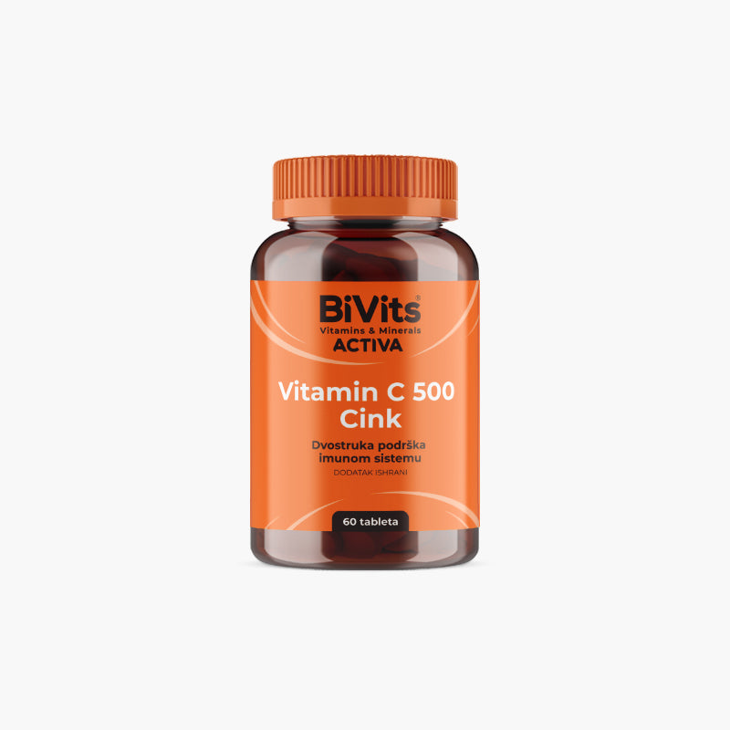 BIVITS VITAMIN C 500 + CINK 10 MG TBL A 60