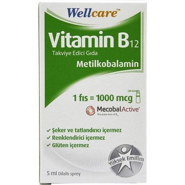 WELLCARE VIT. B12 SPREY 1000 MCG/ 5 ML