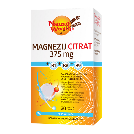 NW MAGNEZIJ CITRAT 375 MG +VIT B1 B6 B9 SUM