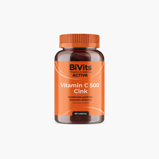 BIVITS VITAMIN C 500 + CINK 10 MG TBL A 60